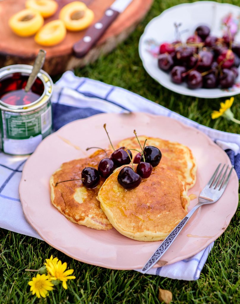 Buttermilk Pancakes with Golden Syrup and Cherries – FLAIR MAGAZINE