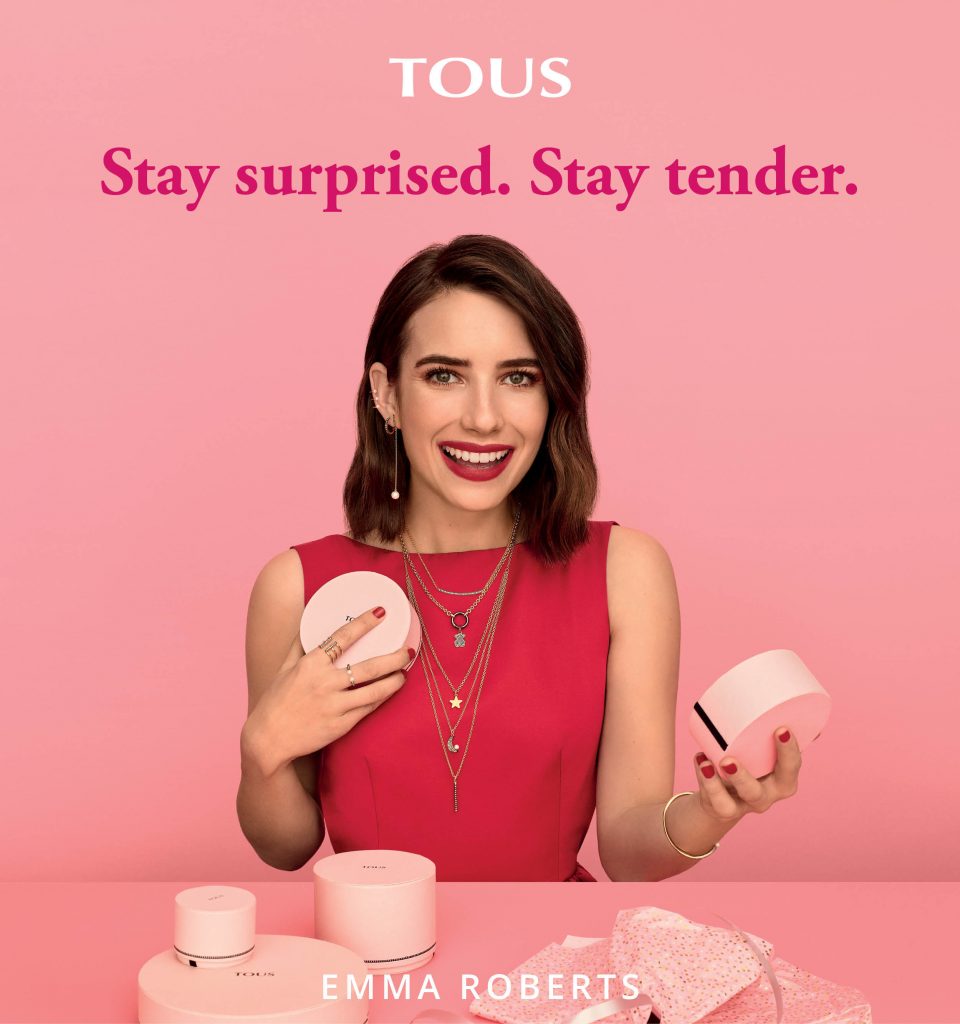 TOUS X Emma Roberts Campaign Stay Surprised Stay Tender Jewelry 